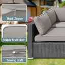 Frxeyaliz 14Pcs Outdoor Cushion Covers Replacement Washable w/Zipper for 6-Seaters Sofa Patio Slipcovers Set Seat and Back Covers Only, Light Gray, 25x25x3.15inch