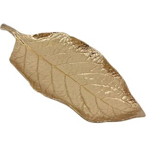 Jewelry Dish, Metal Trinket Dish Leaf Shaped Ring Holder Jewelry Organizer Vanity Dish Tray for Dresser Christmas Birthday Wedding Gifts (Single Mango Leaf)