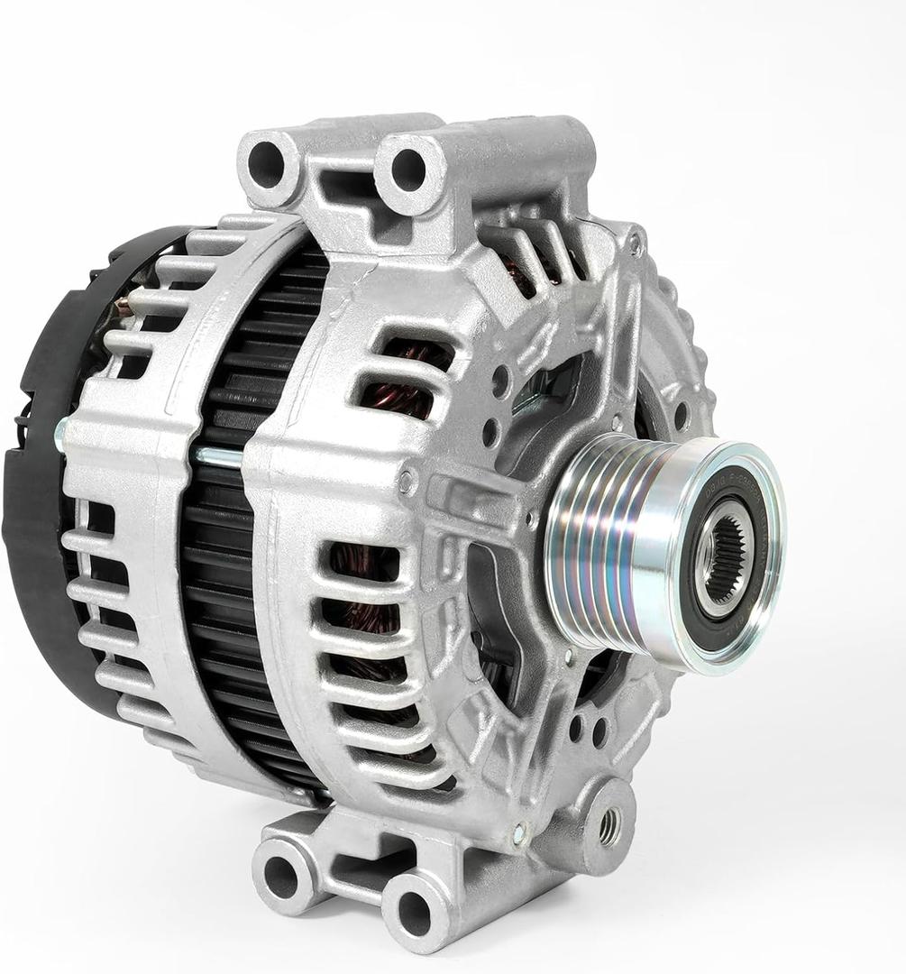 High Output Alternator Compatible with BMW 128i 328i xDrive 328xi 330i 330xi 528i xDrive 528xi X3 X5 L6 3.0L 2006-2013, 12V 180A CW 6-Groove Clutch Pulley, Replace# 11301, 12-31-7-550-968