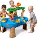Step2 Tropical Rainforest Kids Water Tables, Outdoor Toddler Activity Table, Ages 1.5+ Years Old, 13 Piece Water Toy Accessories, Blue & Green