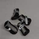 QUMY Dog Shoes for Small Dogs, Puppy Dog Boots & Paw Protector for Winter Snow Day, Summer Hot Pavement, Waterproof in Rain Weather, Outdoor Hiking, Indoor Hardfloor with Skid-Resistant Sole Black 4 (size 4: 1.89"x1.51"(L*W))