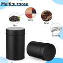Zopeal 10 Pack Metal Tea Tin Canister with Airtight Double Lids 16 oz Round Tin Can with Lid Double Sealed Small Kitchen Container for Loose Tea Storage Coffee Sugar Candy Herbs and Spices