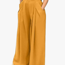 NRTHYE Womens Palazzo Long Pants High Waist Wide Leg Stretchy Loose Fit Casual Trousers with Pocket XL