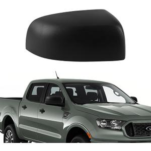 Matte Black Passenger Side Mirror Cover Caps for Ford Ranger 2015-2022, Directly Replace Style, Not Sticker