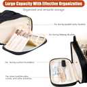 Tools Travel Bag for carrying hair dryer curling iron comb multi-layer hair accessories and tools with Dry Wet Depart Toiletries Travel Organizer (Black)