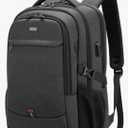 DUSLANG 17 Inch Laptop Backpack for Travel Water Resistant College Backpack for Men/Women Laptop Bag with USB Charging Port,Black