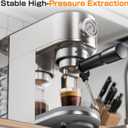 atatix Espresso Machine, 20 Bar Compact Espresso Coffee Machine with Milk Frother, Stainless Steel Coffee Maker with 44oz Removable Water Tank & Fast Heat System for Cappuccino, Latte