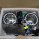 Xprite Fog Lights with RGB Halo Angel Ring and Turn Signal Light, IR & Bluetooth Wireless Dual Controlled Foglights Compatible with 2007-2018 Jeep Wrangler JK JKU, DOT Approved