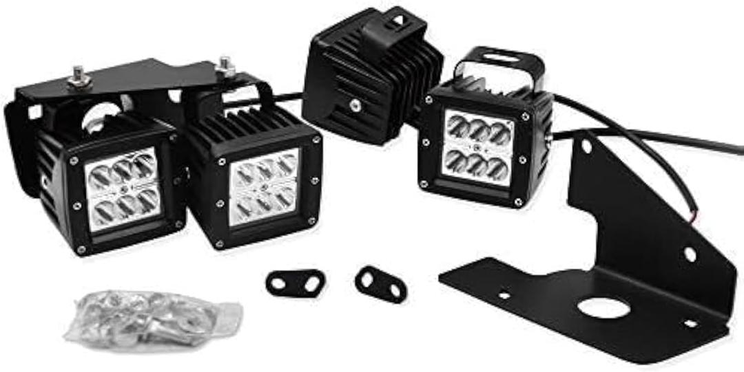 Wsays 3 inch 24W LED Fog Light Pods with Plug Wiring Kit and Front Bumper Hidden Fog Light Mount Bracket Compatible with Silverado 1500 2007-2013 Silverado 2500 3500 2007-2010