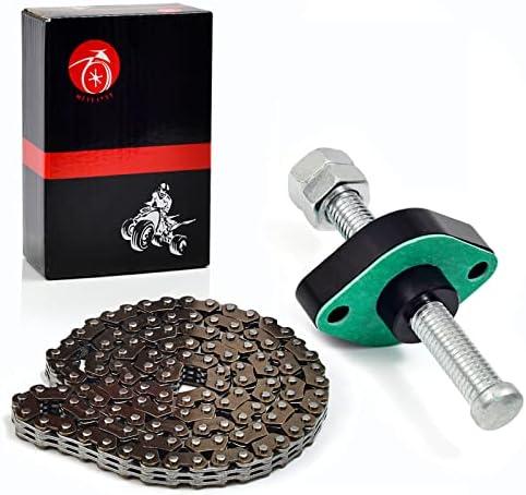 MOTO1988 Cam Timing Chain 106L & CNC Manual Tensioner For Kawasaki Bayou 220 Bayou 250 1992-2011 92057-1380 12049-1055
