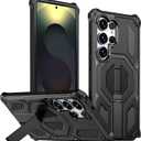 for Samsung Galaxy S25 Ultra Case with Stand an Magnetic | Military Grade Tough & Durable | Samsung Galaxy S25 Ultra Phone Case with Magnets | 2026 Upgrade |