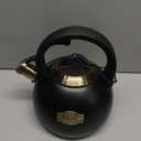 Tea Kettle for Stovetop, Food Grade Stainless Steel Water Kettle, Tea Pot for Home & Kitchen, 3.1 Quart (Black)