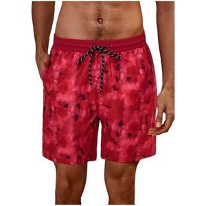 BEAUDRM Men's Swim Trunks Tie Dye Hawaiian Beach Swim Shorts Drawstring Waist Board Shorts S