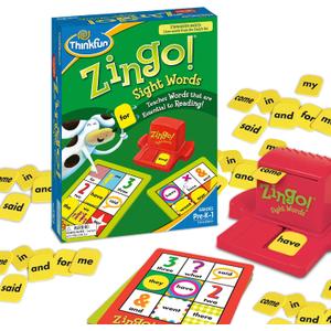 ThinkFun Zingo Sight Words Award Winning Early Reading Game for Pre-K to 2nd Grade - Toy of the Year Finalist, A Fun and Educational Game Developed by Educators for Boys and Girls, Medium