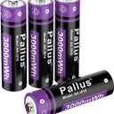 Pallus Lithium Rechargeable AA Batteries - 4 Pack 1.5v AA Rechargeable Lithium Batteries for Blink Camera, Fast Charging, Long-Lasting Power, Recharge Up to 1600 Times, Ideal for High-Drain Devices