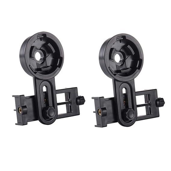 Set of 2 NUZAMAS Mobile Phone Adapters, Holders, Universal Mount for Telescope, Adjustable, Compatible with 26.4-46.4mm Binocular Monocular Spotting Scope
