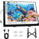 Zocelight A3 Light Pad for Diamond Painting Kit,4800Lux Super Bright 5mm Ultra Thin Diamond Art Light Board with Stand and Clip,3 Levels Dimming Light Box for Artists,Drawing,Sketching,Animation