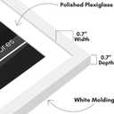Americanflat 26x32 Picture Frame with Polished Plexiglass - Use as 22x28 Frame with Mat or Display 26x32 Photo Without Mat - Streamline Collection - Thin Border Picture Frames for Wall - White