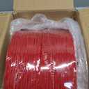 Hioasis 60pcs Red Plastic Plates - Red and Gold Disposable Dinnerware with Gold Rim, Heavy-duty, 7.5 inch, Dessert Plates for Party & Christmas