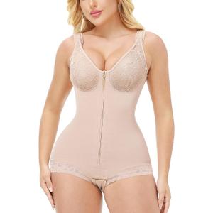 SHAPSHE Fajas Colombianas Moldeadoras Body Shaper Postpartum BBL Post Surgery Stage 2/3 Tummy Control Compression Garment (Small, Tan)