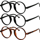 Eyekepper Oversized Round Reading Glasses for Men Women Retro Readers +3.50