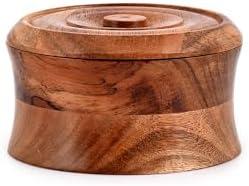 EDHAS Food Storage Canister Made from Acacia with Nature-Inspired Modern Design Food Canisters Loose Tea Coffee Sugar Spice Nuts (5" x 5" x 3")