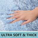 Arotive Microfiber Bathroom Rugs, Shaggy Soft and Absorbent Bath Rug, Non-Slip, Thick Plush Machine Washable Dry Bath Mats for Bathroom, Tub and Shower, 34x21, Light Blue