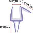 Frameless Glass Shower Door Sweep for 3/8" Glass, Bottom Seal with Drip Rail, 27.5" Long