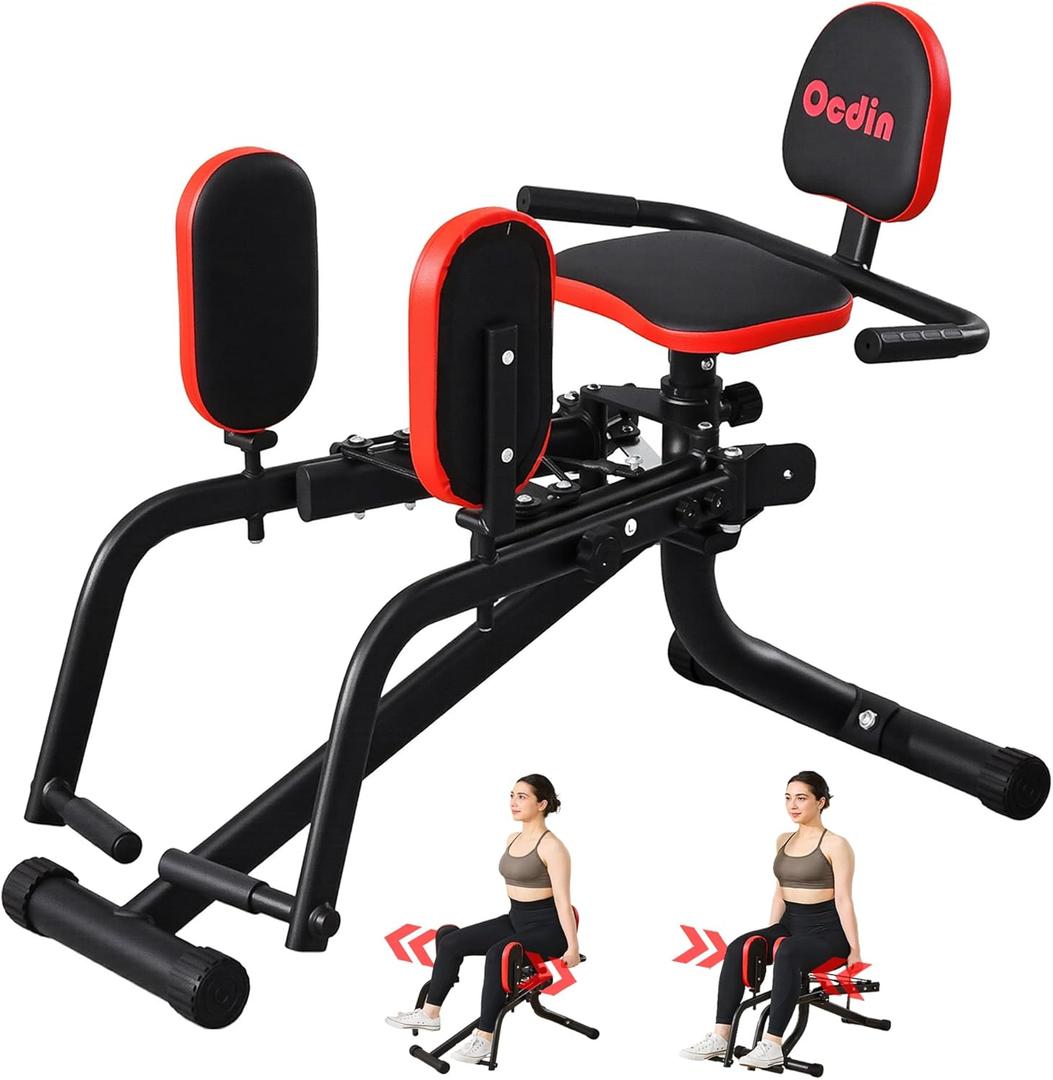 Ocdin Hip Abductor Adductor Machine for Home Gym, Inner and Outer Thigh and Glute Workout System (black)