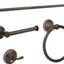 4 Piece Antique Bathroom Hardware Accessories Set Oil Rubbed Bronze,24 Inch Towel Bar Set,Towel Rack Set,Bathroom Towel Holder Set