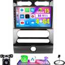 4+64G Car Radio for Ford Expedition 2007-2014 (Auto A/C), 9" Touch Screen Bluetooth Radio with Carplay Android Auto 32EQ WiFi GPS Navigation Mirror Link 1280 * 720 Resolution