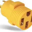 NEMA L14-30P to 14-50R RV Generator Adapter, 30 Amp to 50 Amp Twist Locking Generator, 4 Prong Outlet Heavy Duty for RV Trailer Camper Generator EV Tesla Level 2 Charging