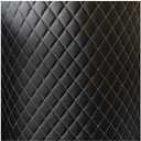 Quilted Faux Leather Vinyl PVC Leather Fabric Waterproof Faux Leather Fabric Quilted Leather Diamond Stitch Padded Cushion Linen Wadding Backing Upholstery 1.6x1m(Colour: Black 2) (Color : Black 1,