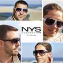 NYS Collection Aviator Sunglasses - Lightweight Durable Plastic Frame - For Men and Women -100% UV Prodection