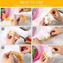 2 x LOVEINUSA 16PCS Knitting Loom and Pompom Maker Set, Pompom Maker Set Pom Makers Pompom Maker with Yarn Skeins for Beginners Christmas Hat Scarf Shawl Sweater Socks