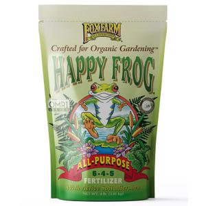 FoxFarm Happy Frog All Purpose Fertilizer - with Active Soil Microbes - Fast Acting Organic Gardening Plant Care - Nutrient Rich Plant Food Outdoor and Indoor  NPK 6-4-5 (4 lb Bag)