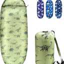 Kids Sleeping Bags for Boys  Military Green Dinosaur  Rioyalo YOLO 45 Camping Sleeping Bags for Kids with Carry Bag - Outdoor and Indoor (Military Dinosaur)