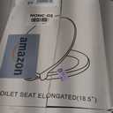 Elongated Toilet Seat, 18.5 Soft/Slow Close Oval (Oblong) Toilet Seat for Elongated Toilets, No-Slam Quiet-Close Lid, Easy-to-Install & Clean, Durable Never-Loosen White Plastic Seat