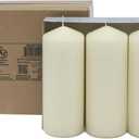 Stonebriar Unscented Pillar Candles 80 Hour Burn Time, Long-Lasting Wax Candles for Weddings, Holidays, Home Dcor & Special Events, Pack of 3, Ivory, 3" x 8"