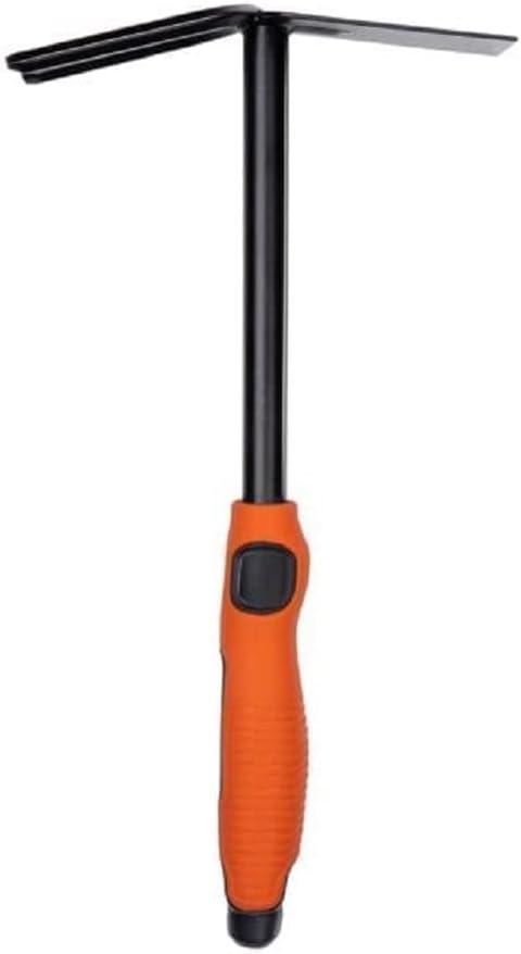2 Pack BLACK+DECKER Rake with Hoe 30 cm - Gardening Tools - Growing and Weeding - Ergonomic Handle - Black/Orange 