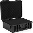 16 inch Hard Carrying Case,Shockproof Storage Box with Customizable Foam,Portable Protective Tool Box for Microphone,Recorder,Electronics,Tools,Cameras,Equipment and More, 16" x 12" x 5.5"