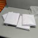 Fixwal White Tablecloth Rectangle 60 x 102 Inch, 4 Pack 6ft Polyester Fabric Table Cloths Rectangular Table Covers for Party, Banquet, Dining, Birthday, Wedding