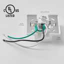 VANoopee H Track Floating Canopy Connector White - Single Circuit, LED Track Lighting Accessories, Easy Install
