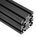 uxcell 2Pcs 500mm 4080 Aluminum Extrusion Profile, European Standard Anodized Linear Rail for 3D Printer Part, CNC Machine, Linear Rail Guide, Black