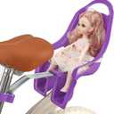 Kids Bicycle Doll Seat  Doll Chair Accessory for Childrens Bikes, Purple