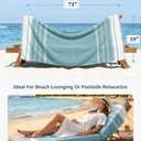 4 x LANE LINEN 4 Pack Beach Towels – Oversized, Pre-Washed, Quick Dry, Sandproof, Lightweight & Absorbent Travel Towels – Extra Large Pool/Bath Towel – Multi