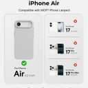 MOFT for iPhone Air Case- MOVAS Snap Case, MagSafe Compatible, Soft-Touch Vegan Leather, Classic Minimalist Design, Lightweight, Stain-Resistant & Camera Protection, Misty Cove