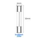 6x30mm 2A 250V Fast Blow Glass Fuses 2 Amp Fuse 250 Volt 0.24x1.18 inch F2AL250V Pack of 20