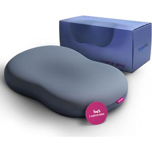 IWS I WANNA SLEEP Ergoblu Cooling Cervical Memory Foam Pillow  Satin-Touch No-Frizz and Anti-Sleep-Line Pillowcase, Orthopedic Neck & Spine Alignment for Back & Stomach Sleepers
