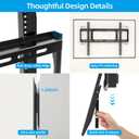 HOME VISION Heavy Duty Fixed TV Wall Mount Bracket for 48-120 Inch Extra Large Flat Screen Smart TVs, 264 Lbs Capacity, Max VESA 800x600 mm, Stud Spacing 12"-28", Low-Profile Flush Slim Design, HV8801